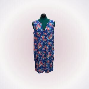 Lands End floral print sleeveless dress | Sz M